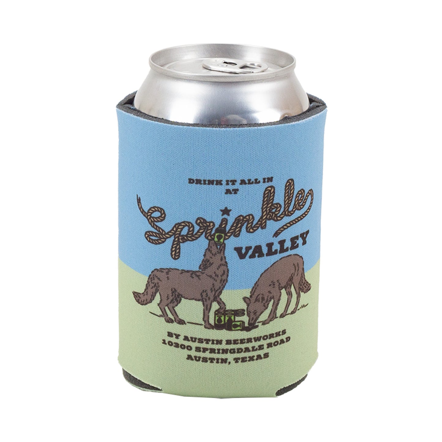 Sprinkle Valley Wolf Koozie